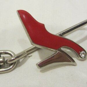 KEY FINDER hook red high heel shoe with rhinestone NEW